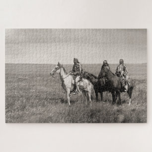Drei Blackfoot-Häuptlinge Vintage Native Americans Puzzle