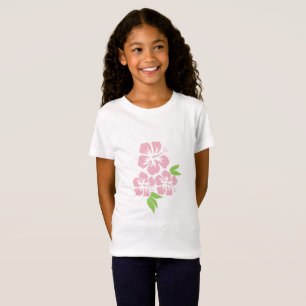 Drei blaß - rosa Hibiskus-tropische Blumen T-Shirt