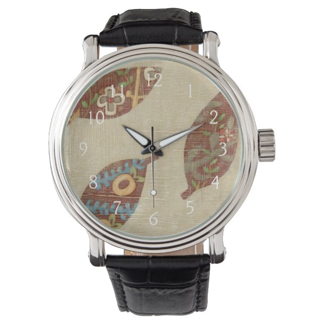 Drei Blätter zum Hintergrund von Texturtexturen Armbanduhr (Vorderseite)