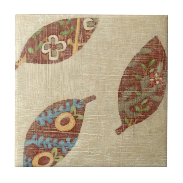 Drei Blätter zum Hintergrund von Texturtexturen Fliese (Vorderseite)