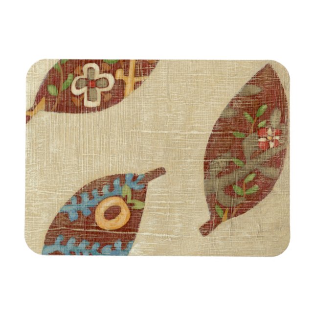 Drei Blätter zum Hintergrund von Texturtexturen Magnet (Horizontal)