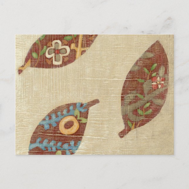 Drei Blätter zum Hintergrund von Texturtexturen Postkarte (Vorderseite)