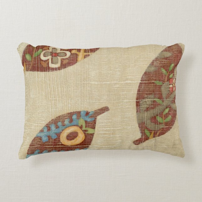 Drei Blätter zum Hintergrund von Texturtexturen Zierkissen (Vorderseite)