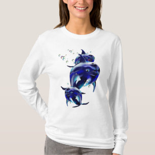 Drei Blau DolphinsT-Shirt T-Shirt