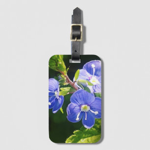 Drei blaue Blumen Gepäckanhänger