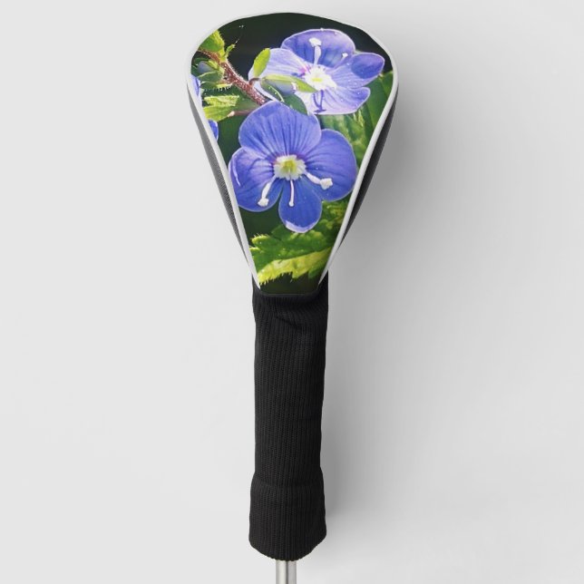 Drei blaue Blumen Golf Headcover (Vorderseite)