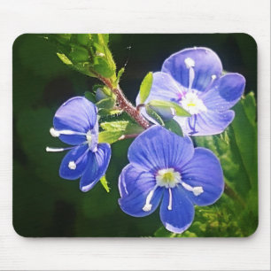 Drei blaue Blumen Mousepad