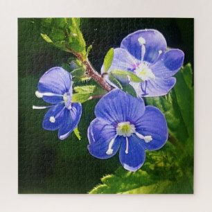 Drei blaue Blumen Puzzle