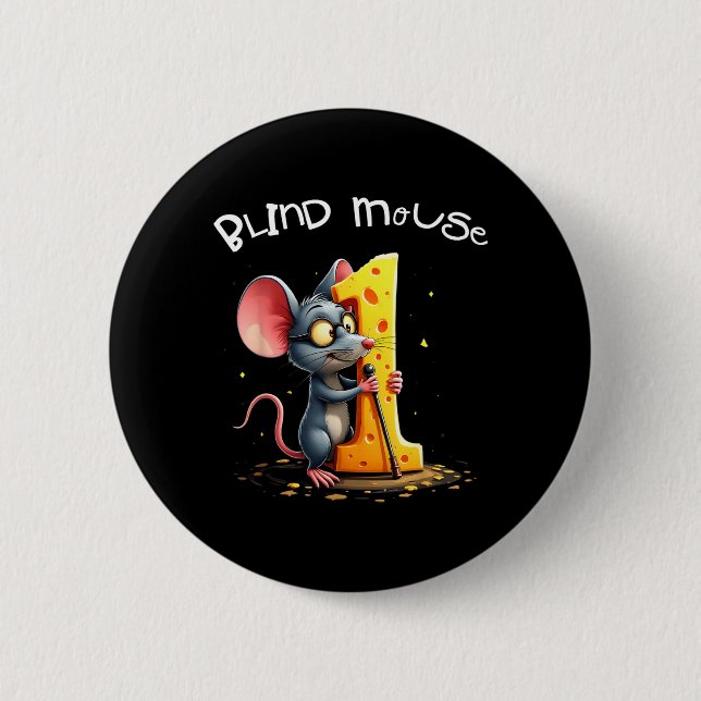 Drei blinde Mäuse passendes Halloween-Gruppenkostü Button (Vorderseite)