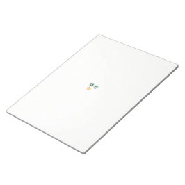 drei Blume mit grünen und orangefarbenen Blättern Notizblock