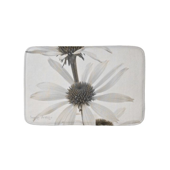 Drei Blume mit weißem Kon Badematte (Vorderseite)