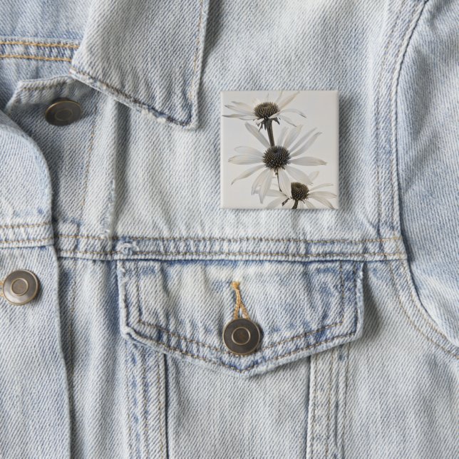 Drei Blume mit weißem Kon Button (Beispiel)