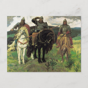 Drei Bogatyrer (1898) von Viktor Vasnetsov Print Postkarte
