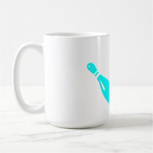 Drei Bowlingpins Aqua Blau