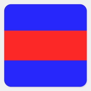 drei Buchstaben des maritimen Alphabets Quadratischer Aufkleber