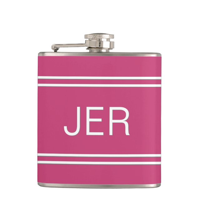 Drei Buchstaben Mit Monogramm Getränke in heißem R Flachmann (Vorderseite)