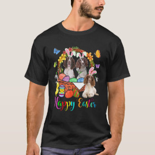 Drei Bunny English Springer Spaniel in Ostereier T-Shirt