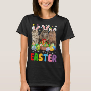 Drei Bunny Perserkatzen & Osterkorb Ostern T-Shirt