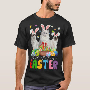 Drei Bunny Ragdoll Katzen & Osterkorb Ostern T-Shirt