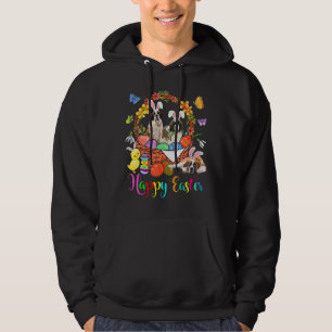 Drei Bunny St. Bernard Hunde im Ostereierkorb Hoodie