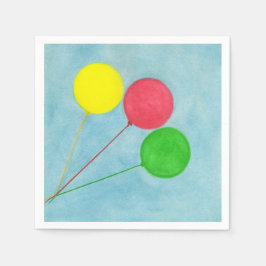 Drei bunte Balloons Party Paper Napkins Serviette