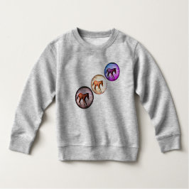 Drei bunte Fohlen im Ozean, spielerisch niedlich Baby T-shirt