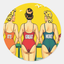 Drei Button-up Girls von Behind, Beach Spaß, Funny