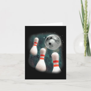 Drei Candlepin Moon 3 Bowling Button Weird Funny B Karte