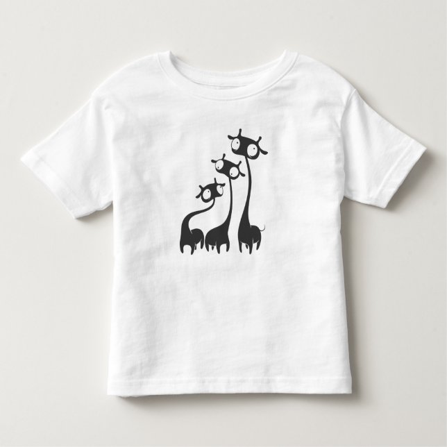 Drei Cartoon Giraffen Kleinkind T-shirt (Vorderseite)