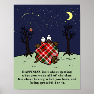 Drei Chocolate Labradors Familie und Starry Sky Poster