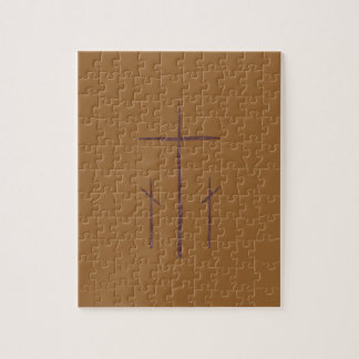 Drei christliche Kreuze Golgota Puzzle