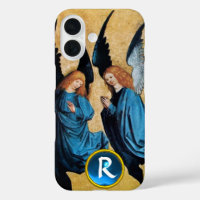 DREI CHRISTMAS ANGELN IM BLUE GEM MONOGRAM
