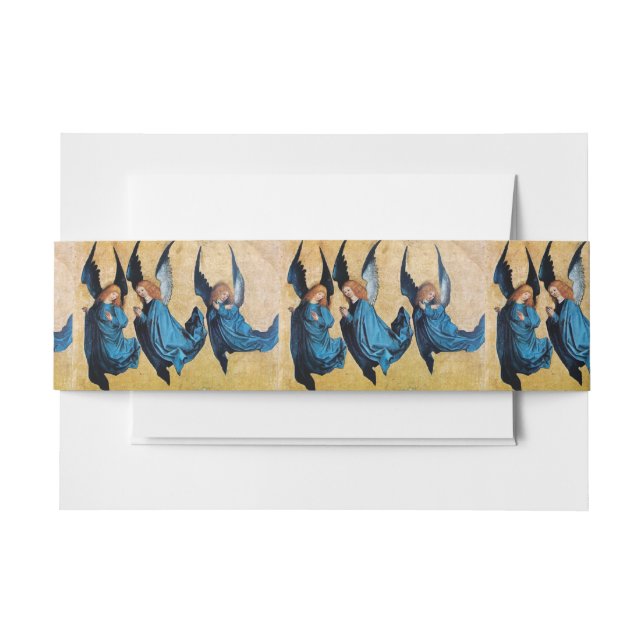 DREI CHRISTMAS ANGELN IN BLAU EINLADUNGSBANDEROLE (Vorderseite Beispiel)