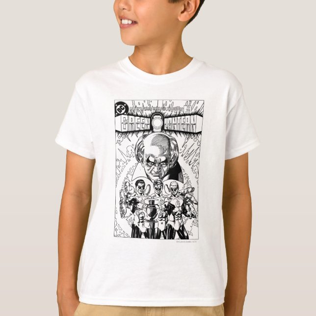 Drei Comic-Abdeckung mit grünen Lanterns, Schwarz  T-Shirt (Vorderseite)