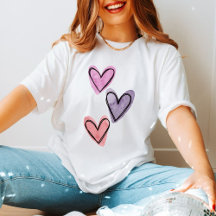 Drei Coole Liebe Wasserfarbe Trendy Hearts
