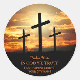 Drei Crosses Bible Verse Sticker
