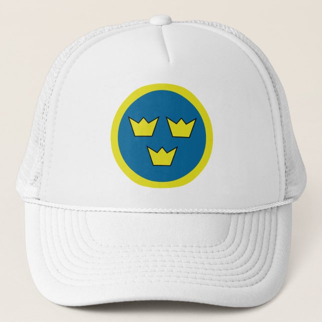 Drei Crowns Swedish Truckerkappe (Vorderseite)