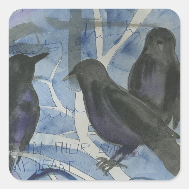 Drei Crows Sticker (Vorderseite)