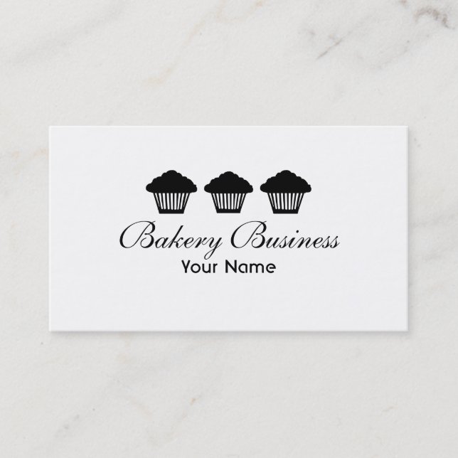 Drei Cups Schwarz-weiß pro Visitenkarte (Vorderseite)