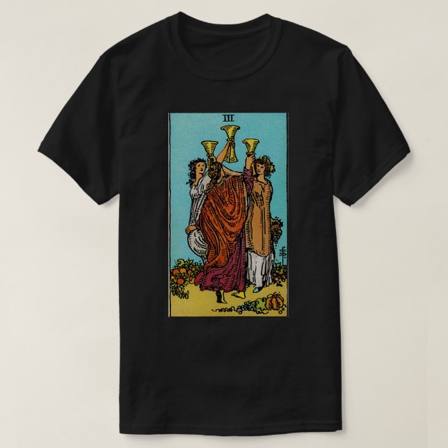 Drei Cups-Tarot T-Shirt (Design vorne)