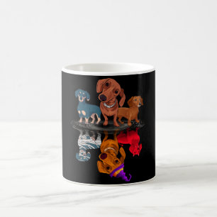 Drei Dackeln Reflektion Halloween-Geschenke Kaffeetasse