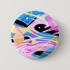 Drei dimensionale geometrische Abstrakte Malerei Button