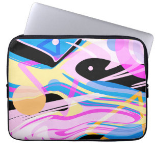 Drei dimensionale geometrische Abstrakte Malerei Laptopschutzhülle