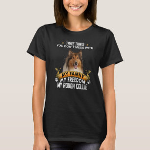 Drei Dinge, die man nicht mit dem Rough Collie Hun T-Shirt