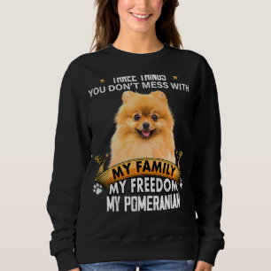 Drei Dinge, die man nicht mit Spitz-Hund verwechse Sweatshirt