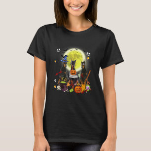 Drei Dobermann Pinscher Hunde Hexe Gruselige Mumie T-Shirt