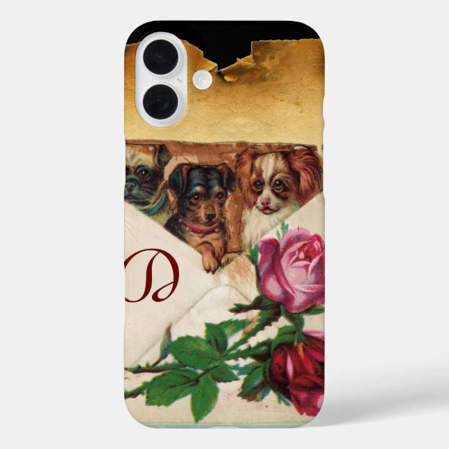 DREI DOGIEN MIT MONOGRAMM FÜR ROSE Case-Mate iPhone HÜLLE (Rückseite)