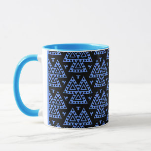 Drei Dreiecke v1 - Blau Tasse