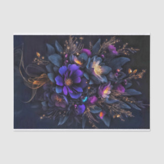 Drei dunkle Blume mit goldenen Funken bestreut Seidenpapier