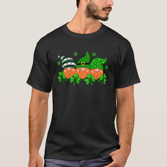 Drei Dwarfs Halt C Happy Day St Patrick Shamrock T-Shirt (Vorderseite)